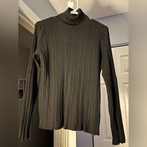 Time and Tru Men's Black Turtleneck Sweater